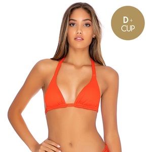 Luli Fama Triangle Halter Top Orillas Del Mar Fuego D cup
